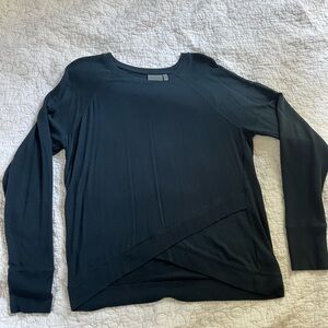 Athleta dark teal blue long sleeve knit top size M